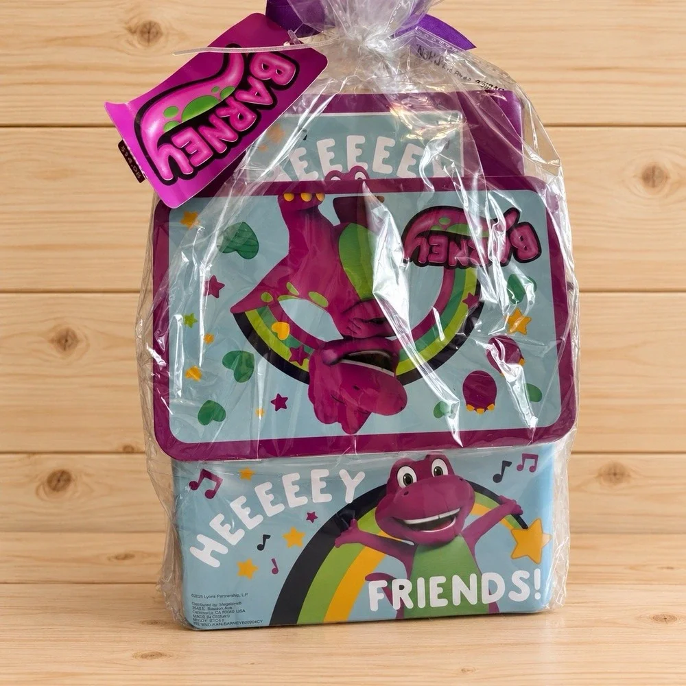 Barney Party Favor Set 58pc w/ Stickers, Puzzle & Drink Bottle, Multicolor, [K]